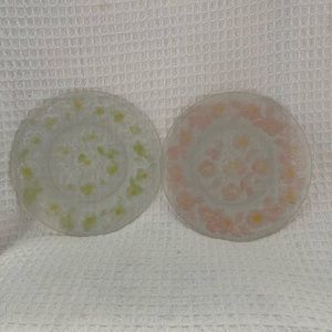 Vintage Sovereign House Frosted Apple Blossom 8.5” Plates